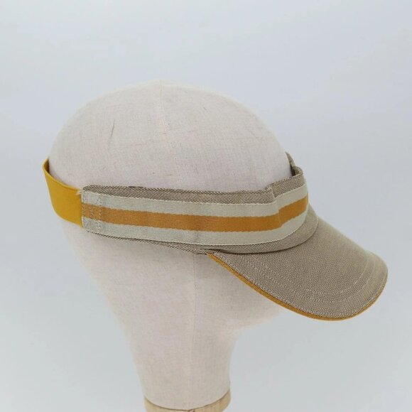 GUCCI GG Canvas Sherry Line Sun Visor M Beige Yellow Auth - Picture 5 of 14